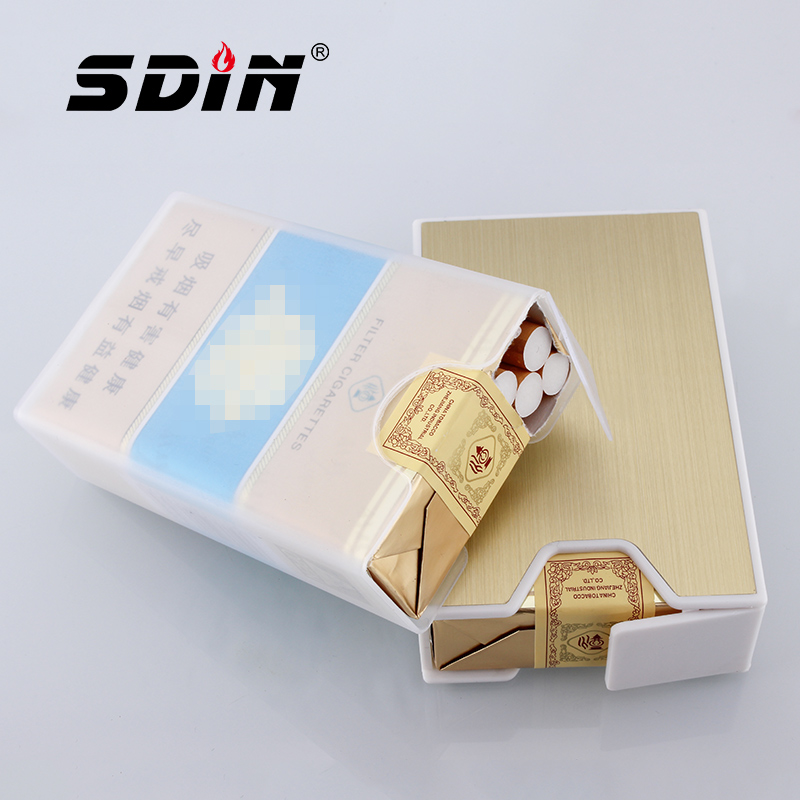 sdin超薄烟盒20支装创意香菸盒定制自动烟盒整包软烟套男礼物刻字