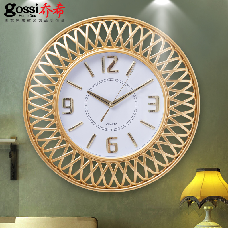 乔希欧式钟表挂钟客厅创意表静音钟现代时钟简约石英钟卧室装饰