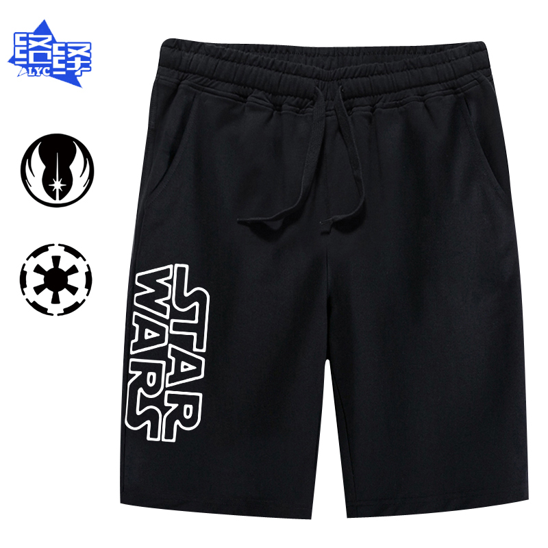 络绎星球大战白兵黑武士R2D2星际战争star wars短裤男夏季五分裤