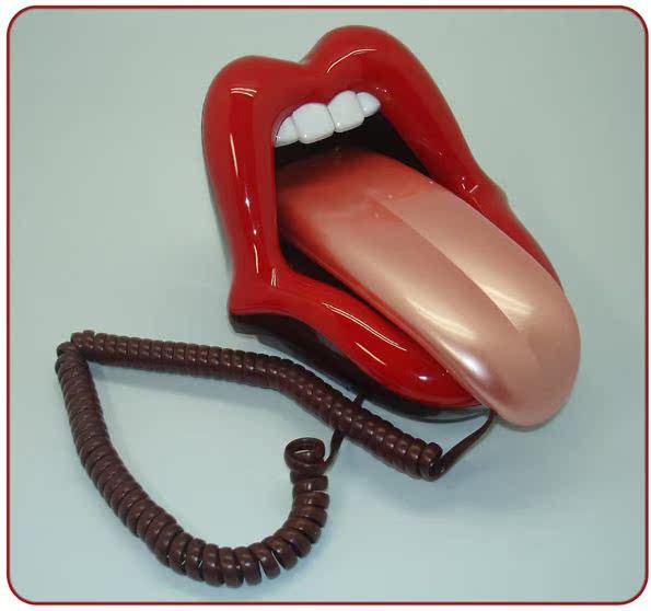 电话机 性感嘴唇座机 长舌头有绳坐机个性时尚新奇特话机办公电话