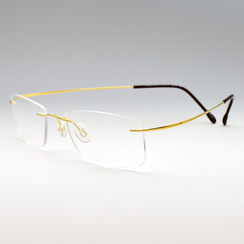 诗乐同款眼镜架无框纯钛超轻光学眼镜框近视不压鼻轻盈男女款近视