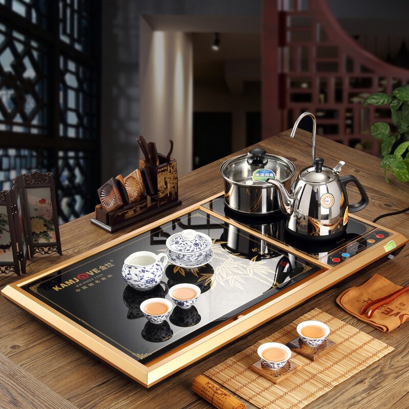 金灶 L-310A 家用全自动泡茶机四合一钢化玻璃茶盘茶炉一体茶具