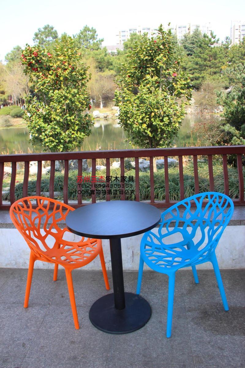 特价加厚塑料餐椅户外休闲椅子烧烤咖啡厅快餐店彩色塑料洽谈桌椅