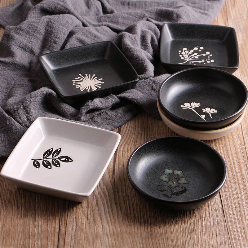 创意个性日式和风手绘陶瓷器碟子酱料油醋调味碟多用配料小碟子