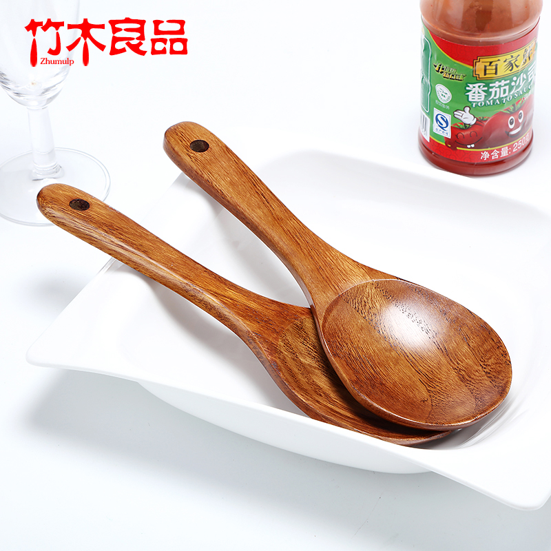 天然木制盛饭饭勺木头勺子 木质饭瓢无漆米饭铲子不粘锅专用饭勺