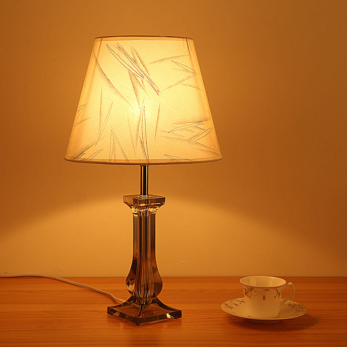 卧室床头台灯欧式酒店台灯简约现代台灯个性创意水晶台灯韩式台灯