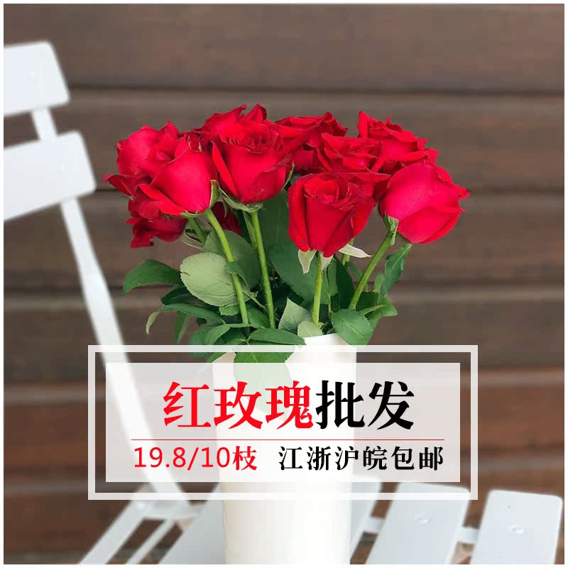 红玫瑰鲜花  苏州家庭插花 情人节 教师节上海 同城 插花配花速递