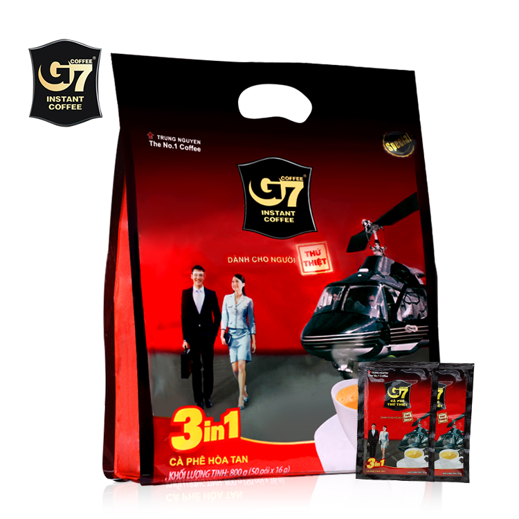 包邮 越南原装g7咖啡 G7咖啡 中原g7三合一咖啡16克50包 800g