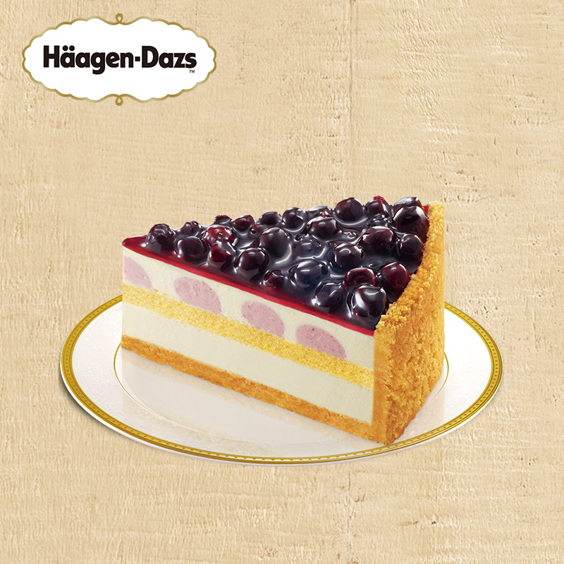 哈根达斯 常温蛋糕 蓝莓芝士蛋糕单片125克 二维码专拍
