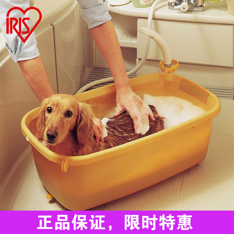 爱丽思IRIS 泰迪贵宾宠物澡盆/狗浴盆 犬猫洗澡盆 橙/绿色