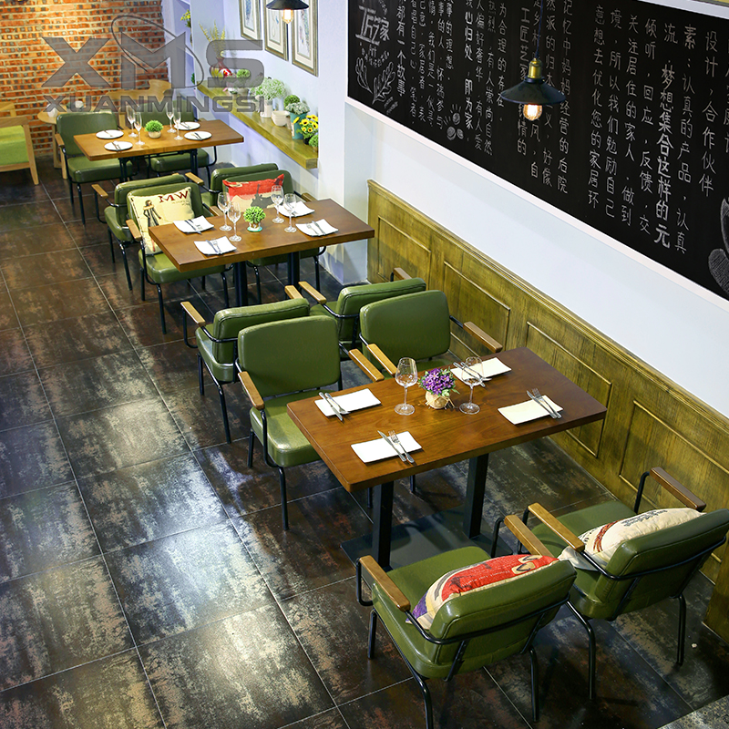 北欧工业风 咖啡厅桌椅 甜品奶茶店 酒吧个性铁椅 主题西餐厅桌椅