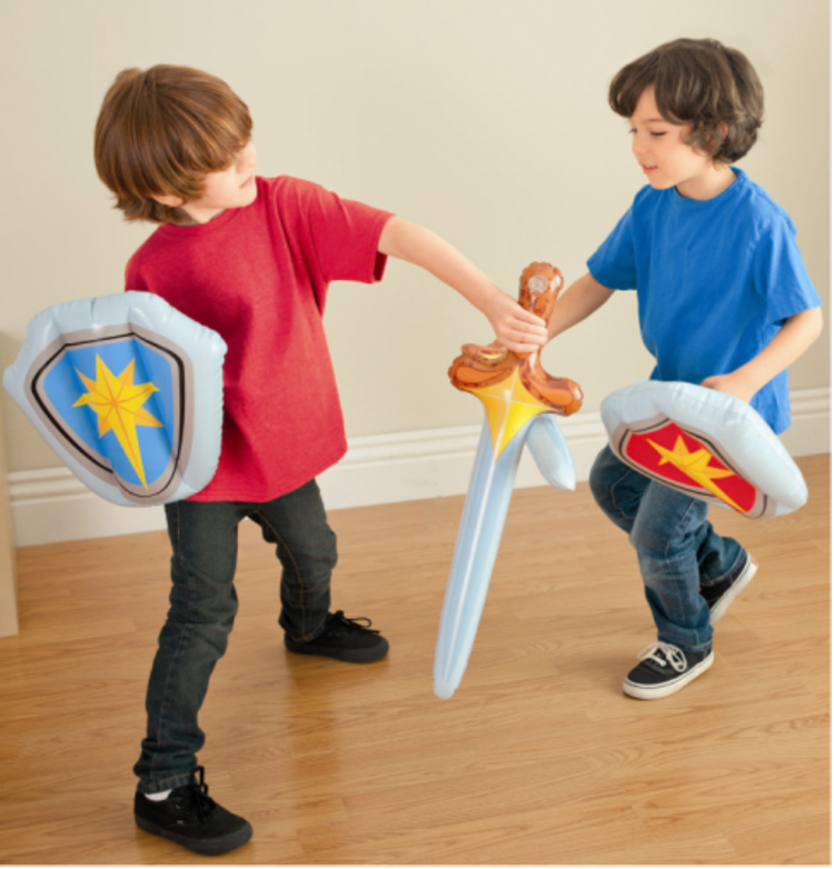 INTEX儿童充气玩具 西洋剑盾牌组合套装 充气刀剑武器男孩玩具