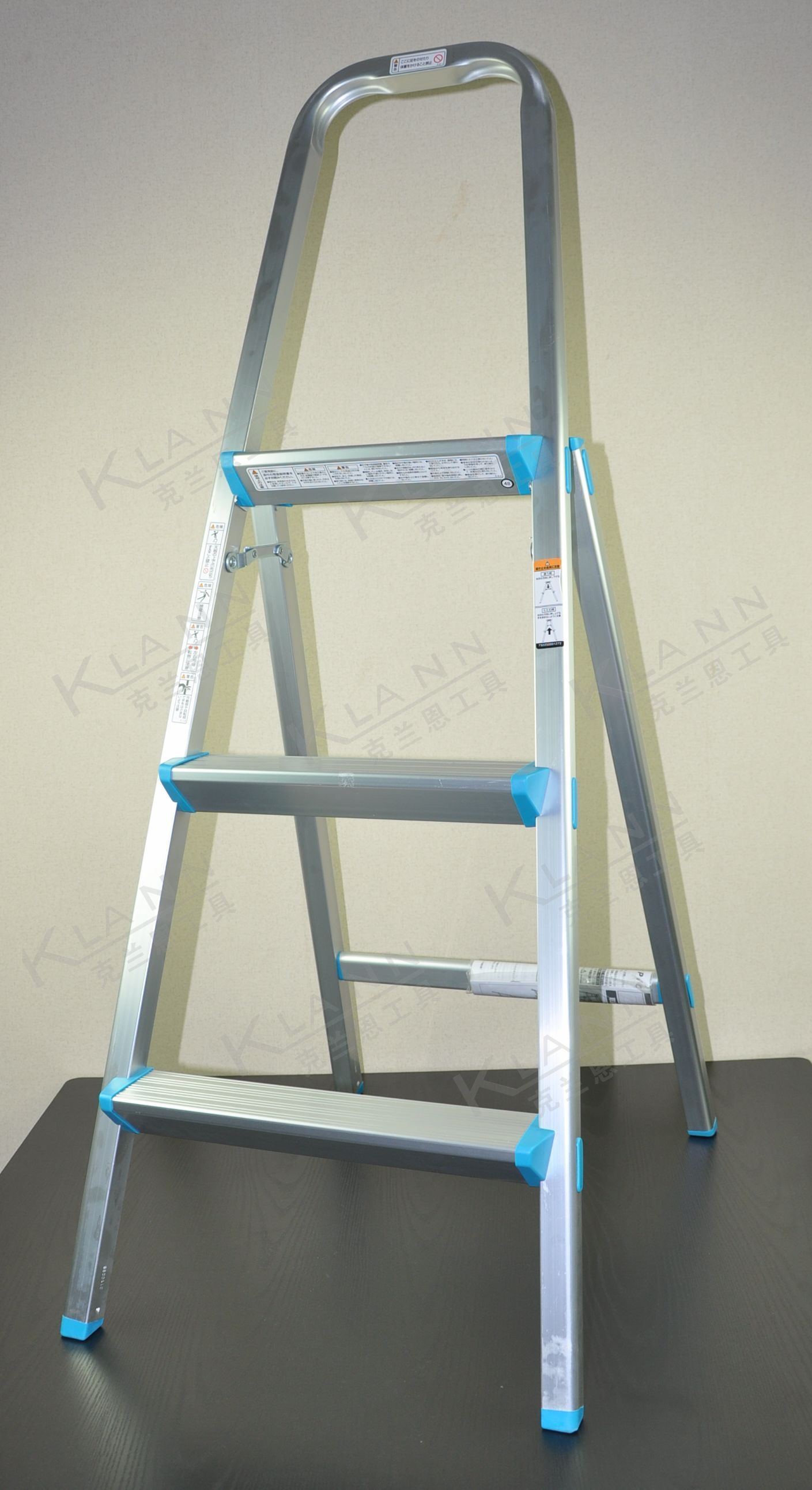 日本PICA 扶手踏台 铝合金家用梯 折叠梯 人字梯 3步梯子 PFD-3A