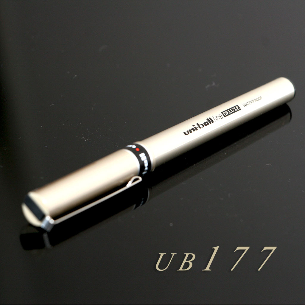 日本UNI三菱UB-177 走珠笔 防水商务签字笔 走珠笔 黑色 0.7mm