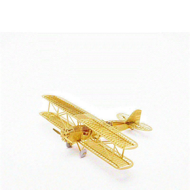 3D金属拼图1/160 美国波音邮政40双翼飞机 成人DIY拼装飞机模型