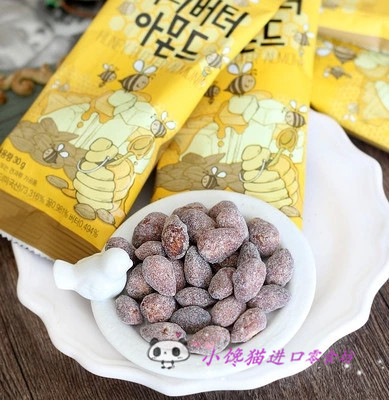 香港代购韩国进口零食 gillim天然蜂蜜黄油大扁桃仁35g/袋 坚果果