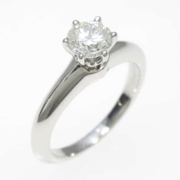 Tiffany/蒂芙尼PT950钻石0.51ct戒指二手正品