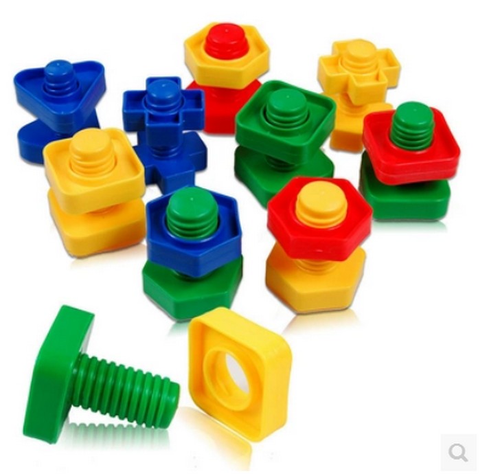 宝宝早教1-3岁 儿童益智智力玩具启蒙教具 拧螺丝螺母形状配对碰