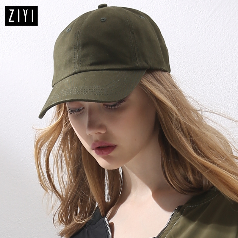 ZIYI新品 军绿色光身棒球帽 潮牌街头个性帽子女 夏季户外出游帽