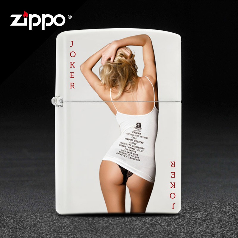 打火机ZIPPO正版DIY个性定制照片性感美女麻将彩印防风芝宝正品