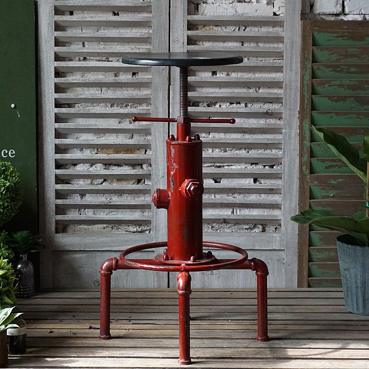 工业风铁艺消防栓坐凳仿古做旧升降椅多款可选