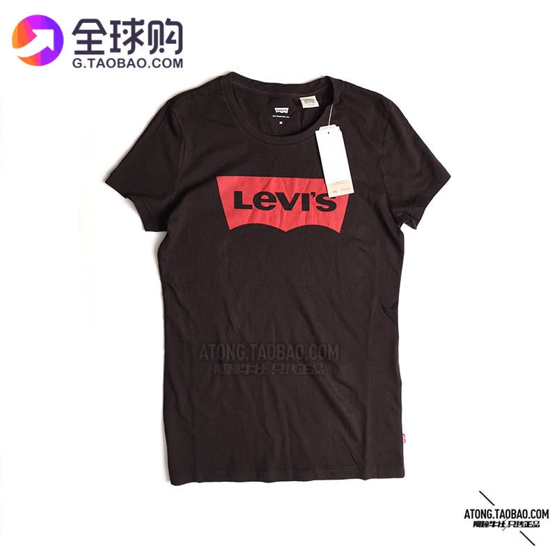 阿瞳牛社 美国专柜 Levis/李维斯 女款大logo T恤，可以凑情侣装