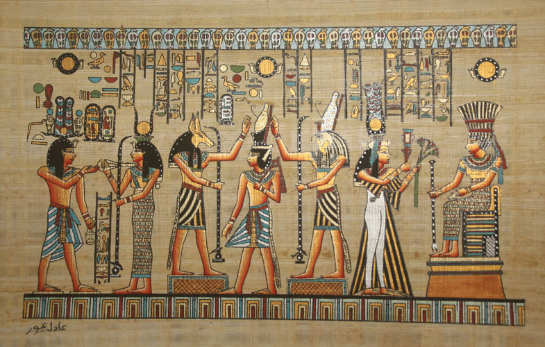 埃及原装进口 特色莎草纸画
