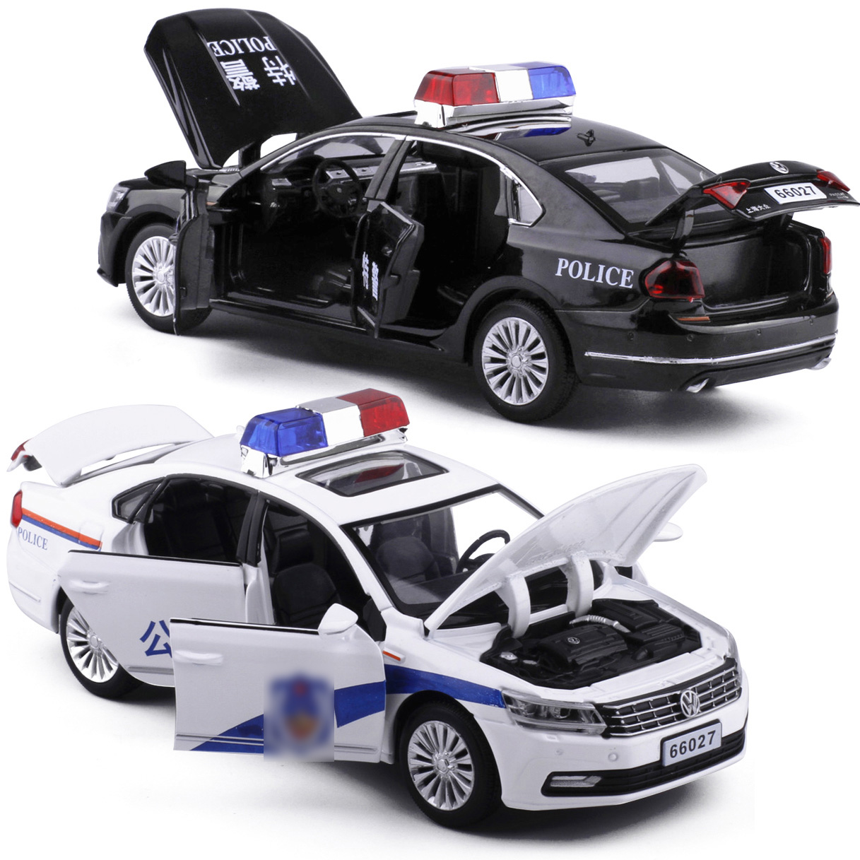 1:32大众帕萨特6开合金小汽车模型玩具公安特警车仿真模型玩具