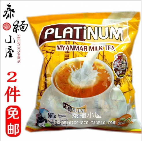 代购缅甸正品platinum奶茶3合1速溶奶茶香浓醇厚30包900克2件包邮