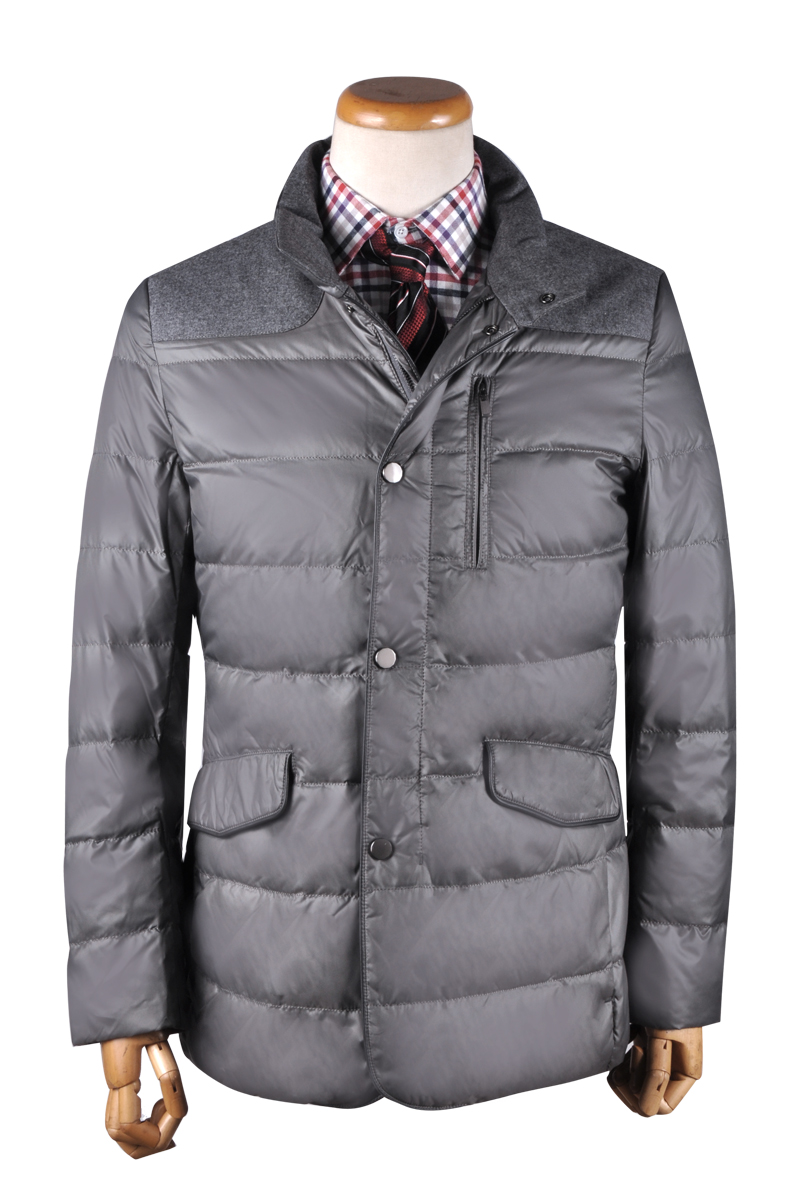 雅戈尔专柜冬季新款男士时尚休闲白鸭绒灰色羽绒服YL44486-12YC