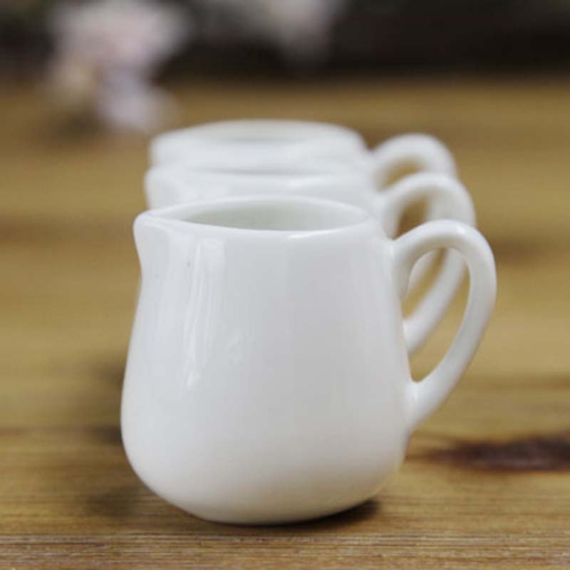 创意家用陶瓷纯白奶杯果酱杯奶罐杯子定制logo可爱时尚酒店宝宝杯