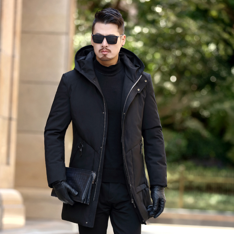 冬季新款堡 利郎男装羽绒服男士棉衣外套短款加厚保暖中长款夹克