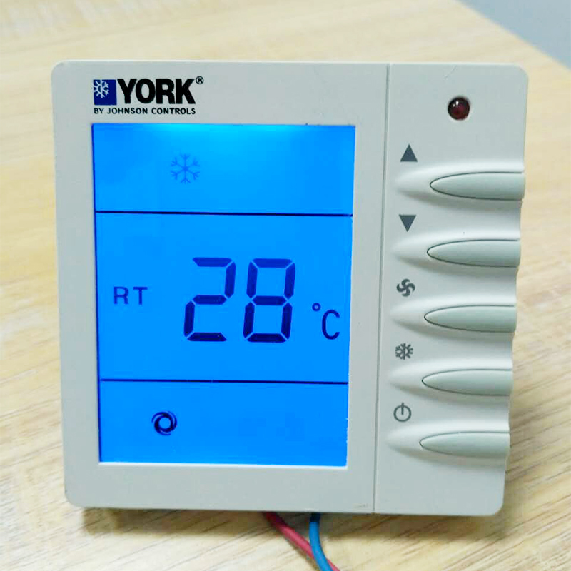 约克YORK款中央空调温控开关面板 液晶风机盘管温控器三速带遥控