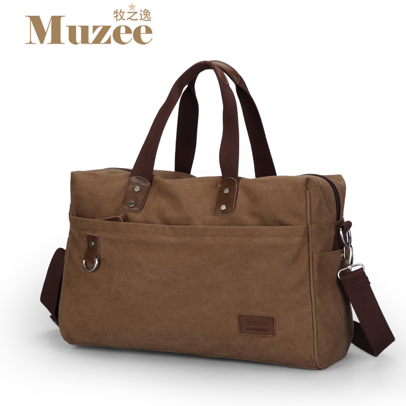 帆布MUZEE提包牧之逸/手 大容量包包单肩行李包旅行包户外包袋 旅