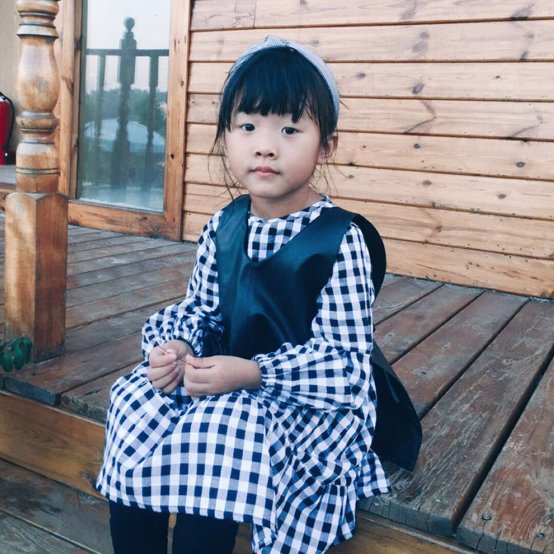 原创2017新款秋装韩版女童马甲pu皮马甲上衣皮革外套简约无袖背心