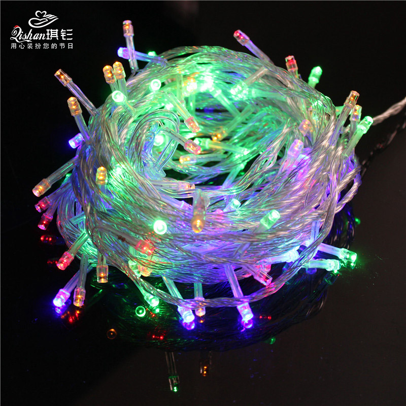 圣诞节新年春节彩灯防水LED彩灯10米20米泡等树灯串节日装饰用品