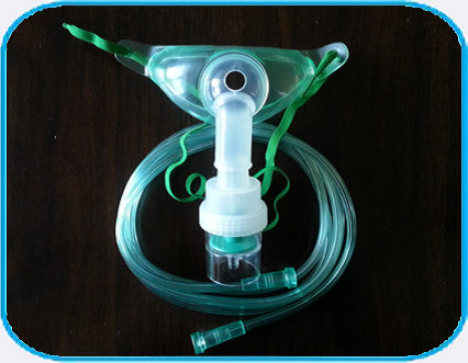 进口喷雾气切氧气面罩 气管切开雾化湿化面罩  喉部使用加湿面罩