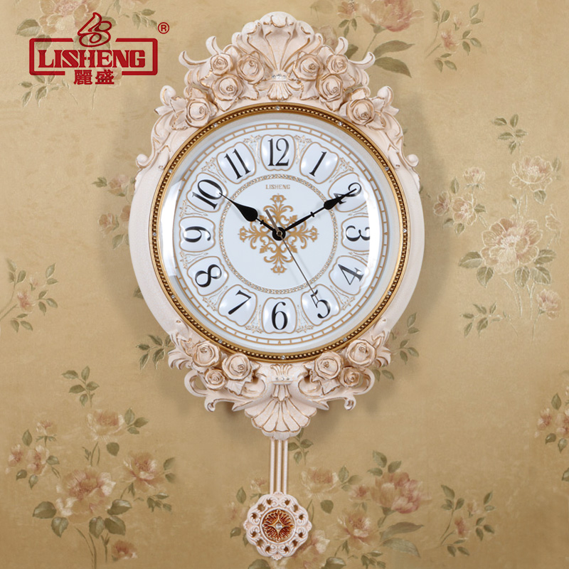 奢华钟表欧式挂钟客厅豪华美式创意静音家用复古时钟异形装饰挂表
