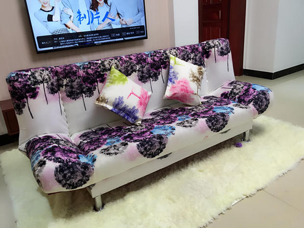 韩式田园简约现代小户型单人双人折叠布艺沙发床 租房两用免拆洗