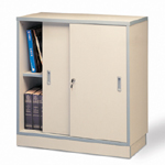 办公区矮柜低柜文件柜移动移门柜地柜人造板定制简约现代框架结构