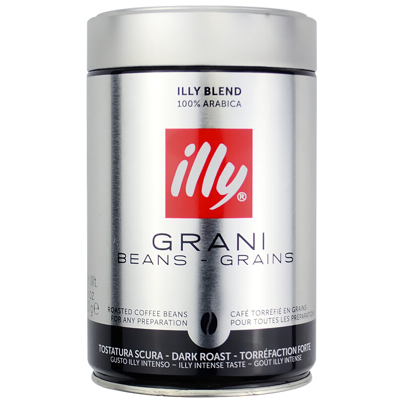 意大利进口ILLY意利浓缩咖啡豆250g深度中度烘焙铝罐包装多省包邮