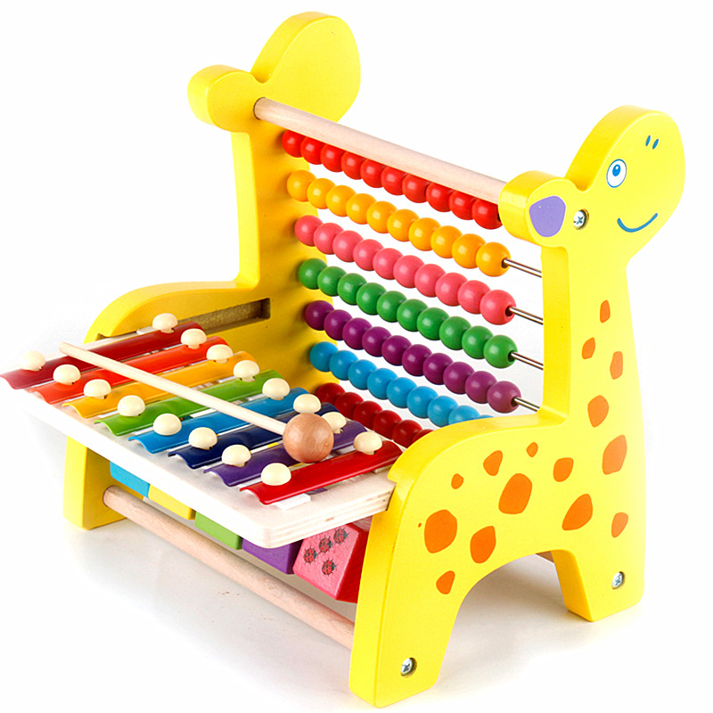 男女孩手敲木琴台 婴幼儿童宝宝益智力早教音乐器玩具1-2-3周岁半