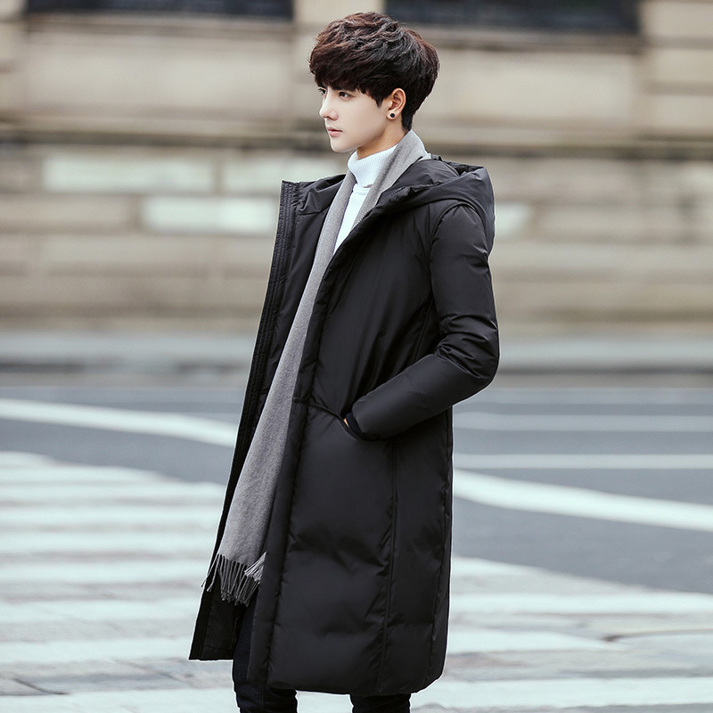 GXG Jmoon男装冬季加厚羽绒服男中长款韩版修身青年修身保暖外套