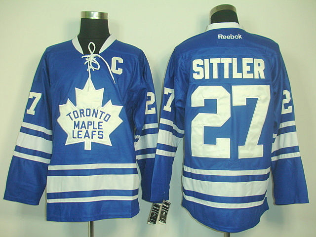 NHL冰球服 Toronto Maple Leafs 枫叶队27号sittler 蓝色2012新款