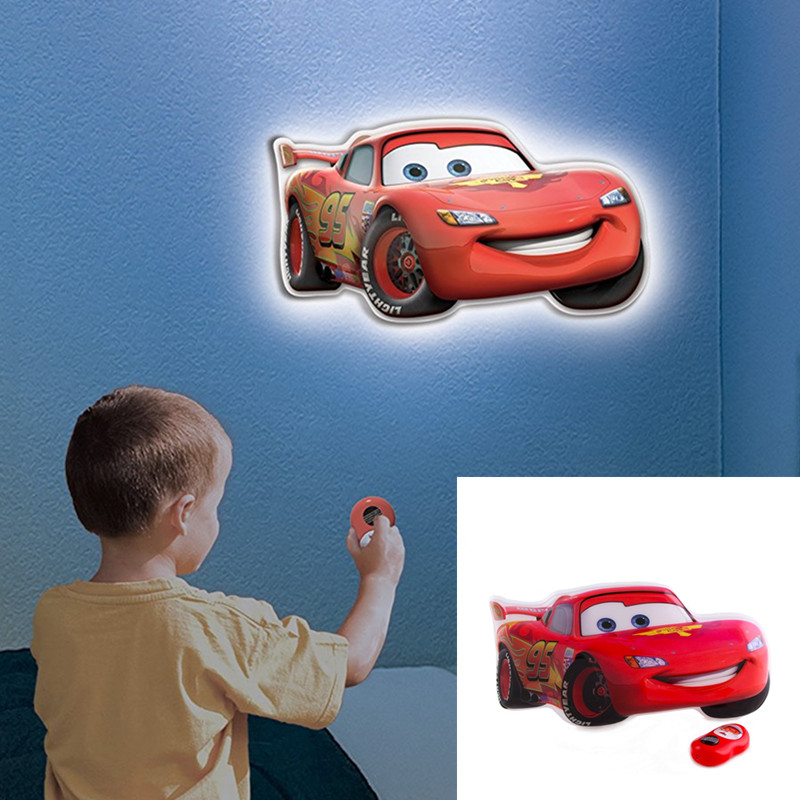美国购 迪士尼正品 汽车总动员 闪电麦昆 遥控发声墙贴 夜灯