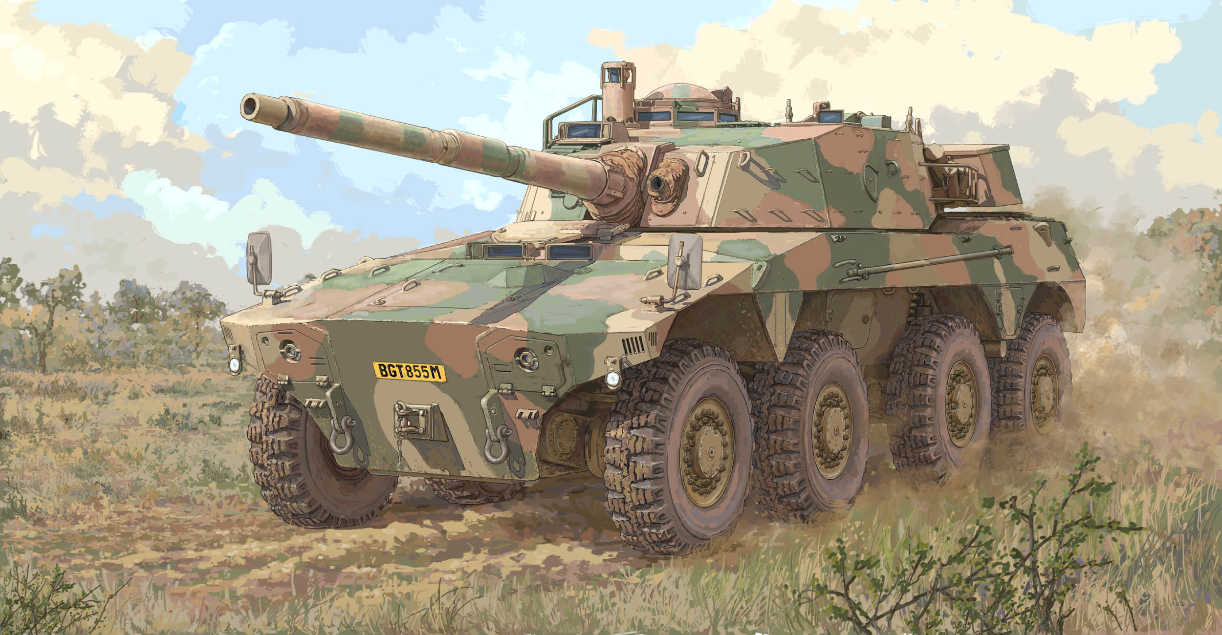 【海光模型】小号手TR09516 1/35南非大山猫轮式装甲车