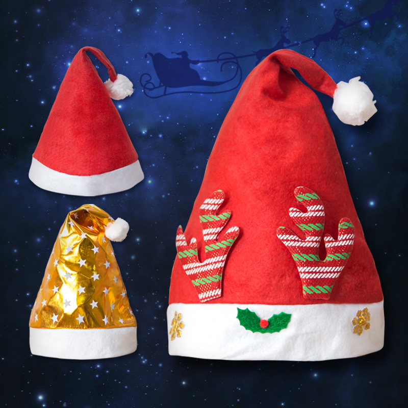 圣诞节幼儿园儿童圣诞帽子创意礼品圣诞装饰品圣诞老人批发小礼物