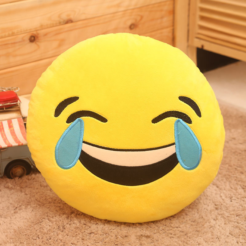 特大号笑出泪QQ表情笑哭抱枕创意坐垫卡通毛绒玩具Emoji公仔靠垫