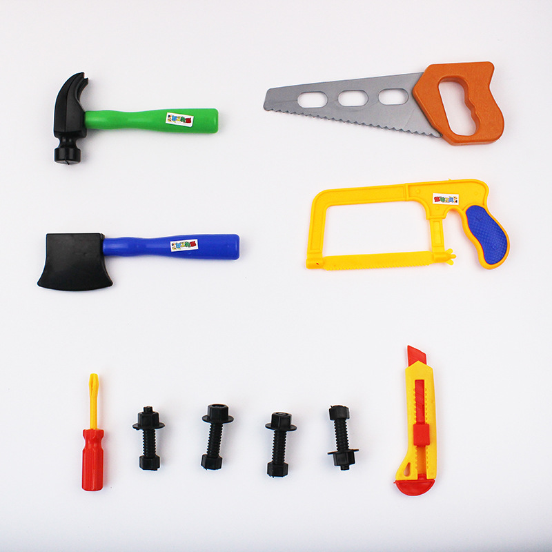 儿童木工维修工具玩具套装集合横割锯锤子斧头刻刀螺丝刀弓锯益智