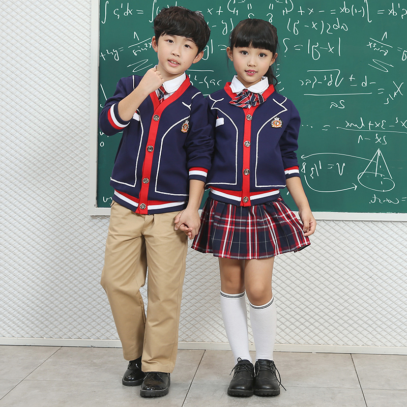 幼儿童学院风校服 适合80男女童装90春秋季100穿的110cm120码衣服